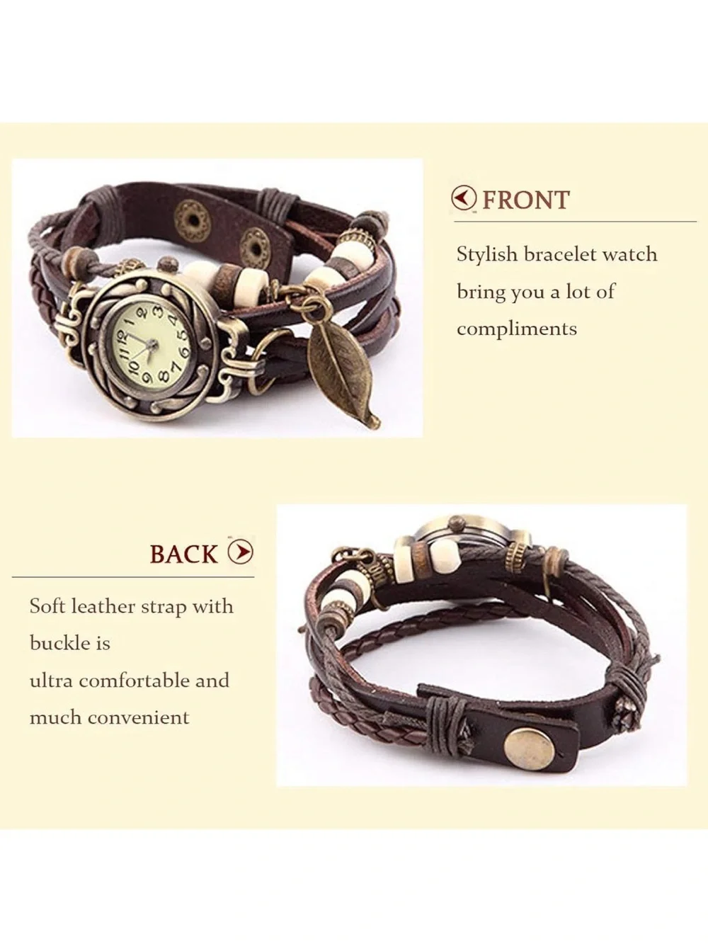 Anthropologie layered leather